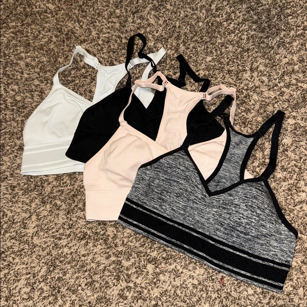 LOT OF FOUR (4) ATHLETIC WORKS GIRLS SIZE 30 BRAS